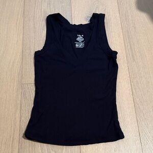 Women's Navy Blue V-Neck Top